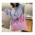 Stock wholesale newest single shoulder canvas bag Ruffled Clutch woman handbag